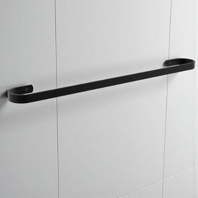 Porta Toalha Suporte Toalheiro 60cm com Acabamento Fosco Preto Mais de Casa 60CM