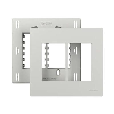 Placa para 6 Módulos Infiniti Plus Colors 4x4 com Suporte Branco Margirius 133CM
