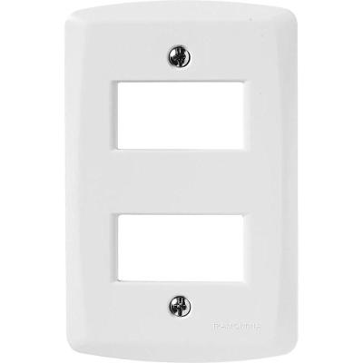 Placa de Interruptor e Tomada Lux2 2 Postos Afastados com Sistema Modular Branca Tramontina 4X2