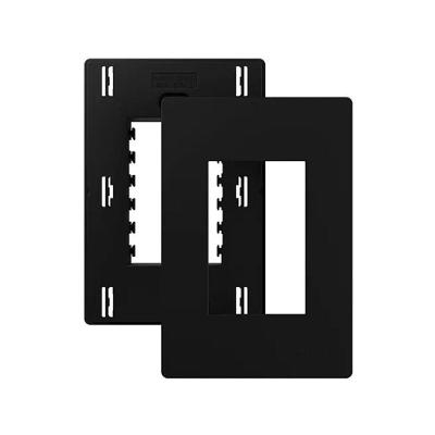 Placa com Suporte Infiniti Plus Colors 3 Módulos Horizontais Preto Margirius 4x2