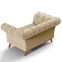 Sofá 2 Lugares Para Sala De Estar Império 150 Cm Bege C-129 - 3