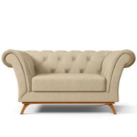 Sofá 2 Lugares Para Sala De Estar Império 150 Cm Bege C-129 - 6