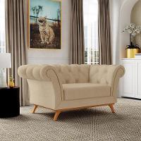 Sofá 2 Lugares Para Sala De Estar Império 150 Cm Bege C-129 - 7