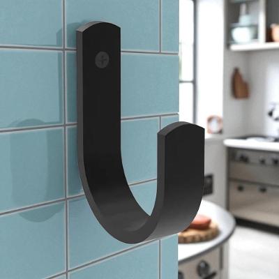 Cabide Gnacho Multiuso Alumínio Maciço Preto Mais de Casa 5CM