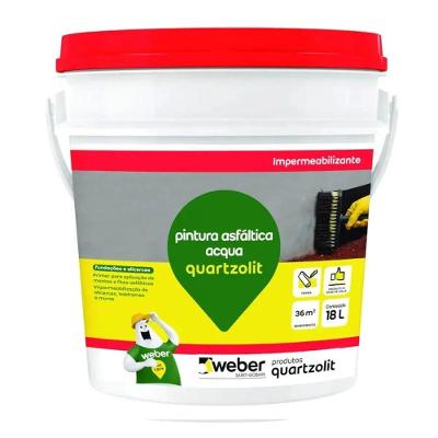 Impermeabilizante Acqua com Alta Durabilidade Preto Quartzolit 18L