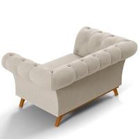 Sofá 2 Lugares Para Sala De Estar Império 150 Cm Bege C-107 - 5