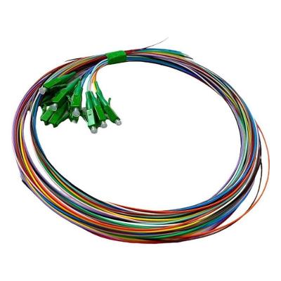 Pigtail de Fibra Óptica G.657A1 LC-APC Trançado 1.5m Kit 12 Cores Multimodo Monomodo FTTH Iuron