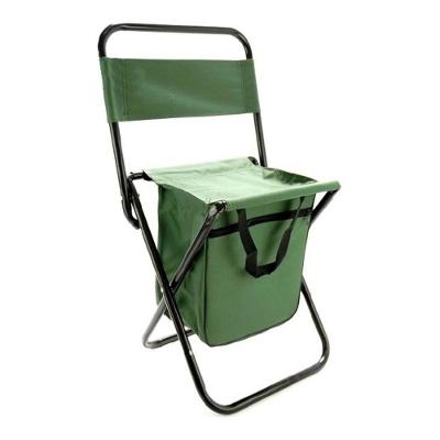 Cadeira de Camping Dobrável com Encosto e Bolsa Organizadora Verde 80KG Bivolt