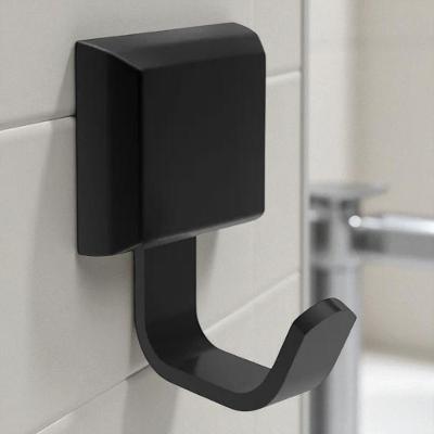 Cabideiro Luxo em Alumínio Maciço Preto Multiuso para Banheiro e Closet Mais de Casa