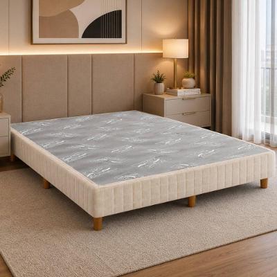 Base para Cama Box Casal CR462C Estrutura em Madeira Bege Multimóveis