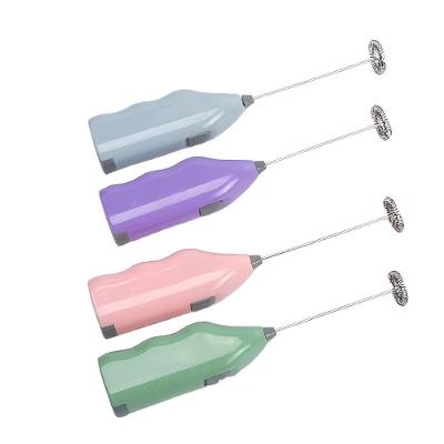 Mini Mixer Batedor Misturador Giratório a Pilha para Bebidas Café Cappuccino Ovos em Aço Inoxidável