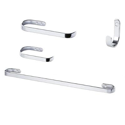 Kit Banheiro 4 Peças Mais de Casa com Porta Toalha Banho 60CM e Cabide e Papeleira e Porta Toalha
