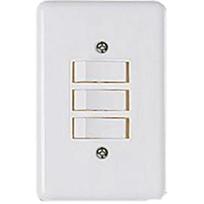 Interruptor Stylus 3TS com 3 Teclas Branco Ilumi Materiais Elétricos