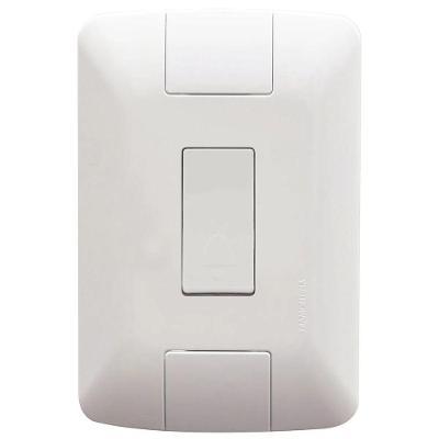 Interruptor Aria com Pulsador de Campainha 6A 250V Sistema Modular Branco Tramontina