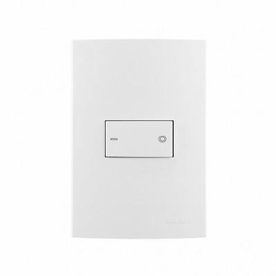 Interruptor Bipolar Simples Clean 25A com Placa 4x2 Branco Margirius
