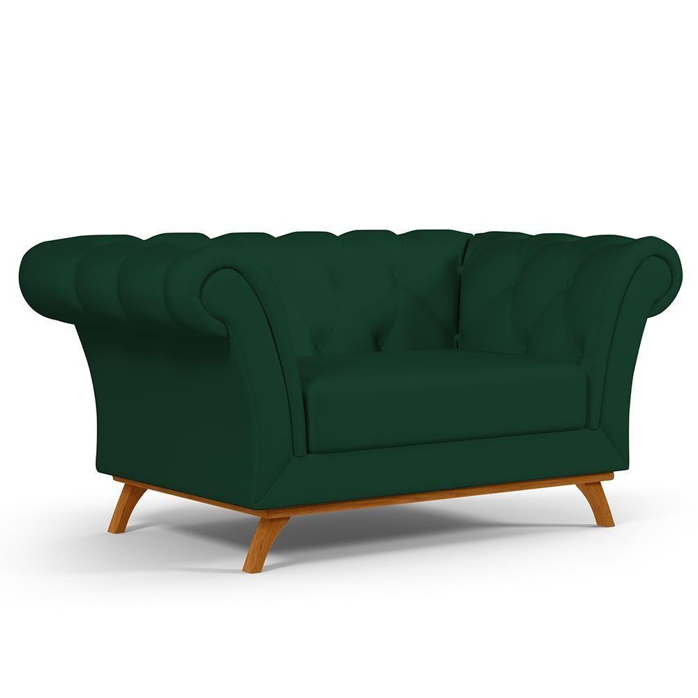 Sofá 2 Lugares Império 150 Cm Veludo Verde Musgo C-303 - 1