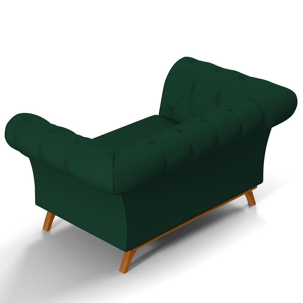 Sofá 2 Lugares Império 150 Cm Veludo Verde Musgo C-303 - 3