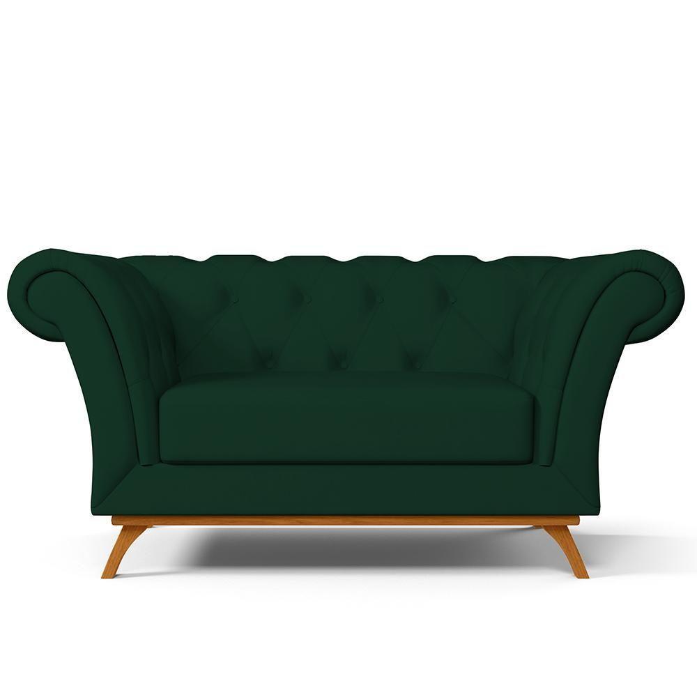 Sofá 2 Lugares Império 150 Cm Veludo Verde Musgo C-303 - 6