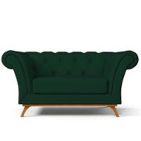 Sofá 2 Lugares Império 150 Cm Veludo Verde Musgo C-303 - 11