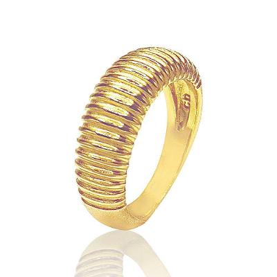Anel Gomos Luz VD 106 Prata 925 com Banho de Ouro Amarelo Feminino