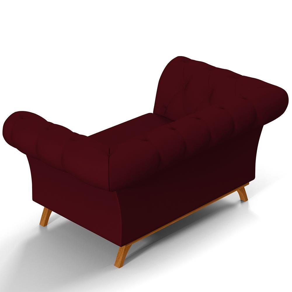 Sofá 2 Lugares Império 150 Cm Veludo Marsala C-278 - 3