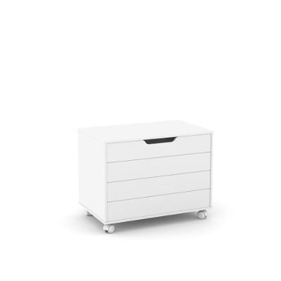 Baú Infantil Tijuana sem Porta sem Gaveta MDF 70CM Branco Casah