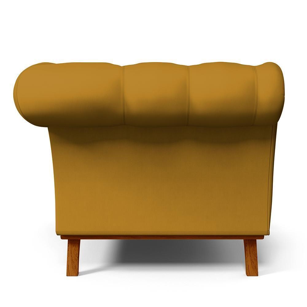 Sofá 2 Lugares Império 150 Cm Veludo Mostarda C-260 - 3
