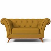Sofá 2 Lugares Império 150 Cm Veludo Mostarda C-260 - 6