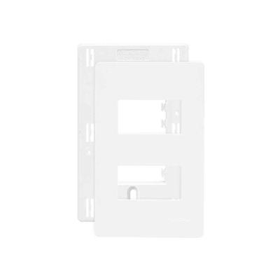 Placa para Módulos Distanciados Infiniti com Suporte 2 Módulos Horizontais Branco Margirius 7,5CM
