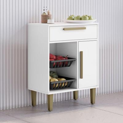 Fruteira Lorena 1 Porta 1 Gaveta MDP 60,75CM Branco Kaiki Móveis