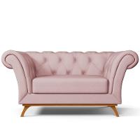 Sofá 2 Lugares Império 150 Cm Veludo Rosê C-305 - 6