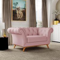 Sofá 2 Lugares Império 150 Cm Veludo Rosê C-305 - 7