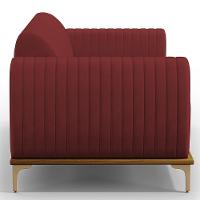 Sofá 2 Lugares Molino 150 Cm Pés D'ouro Marsala C-278 - 3