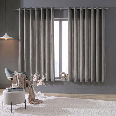 Cortina Pantex Rústica 3,00x1,70M Poliéster para Decoração Cinza Escuro