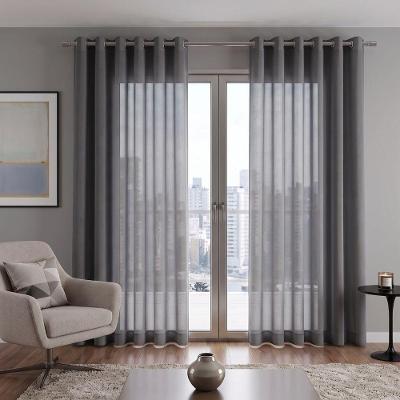 Cortina Duplex Bellini 3,00M X 2,30M Poliéster para Sala Cinza Bella Janela