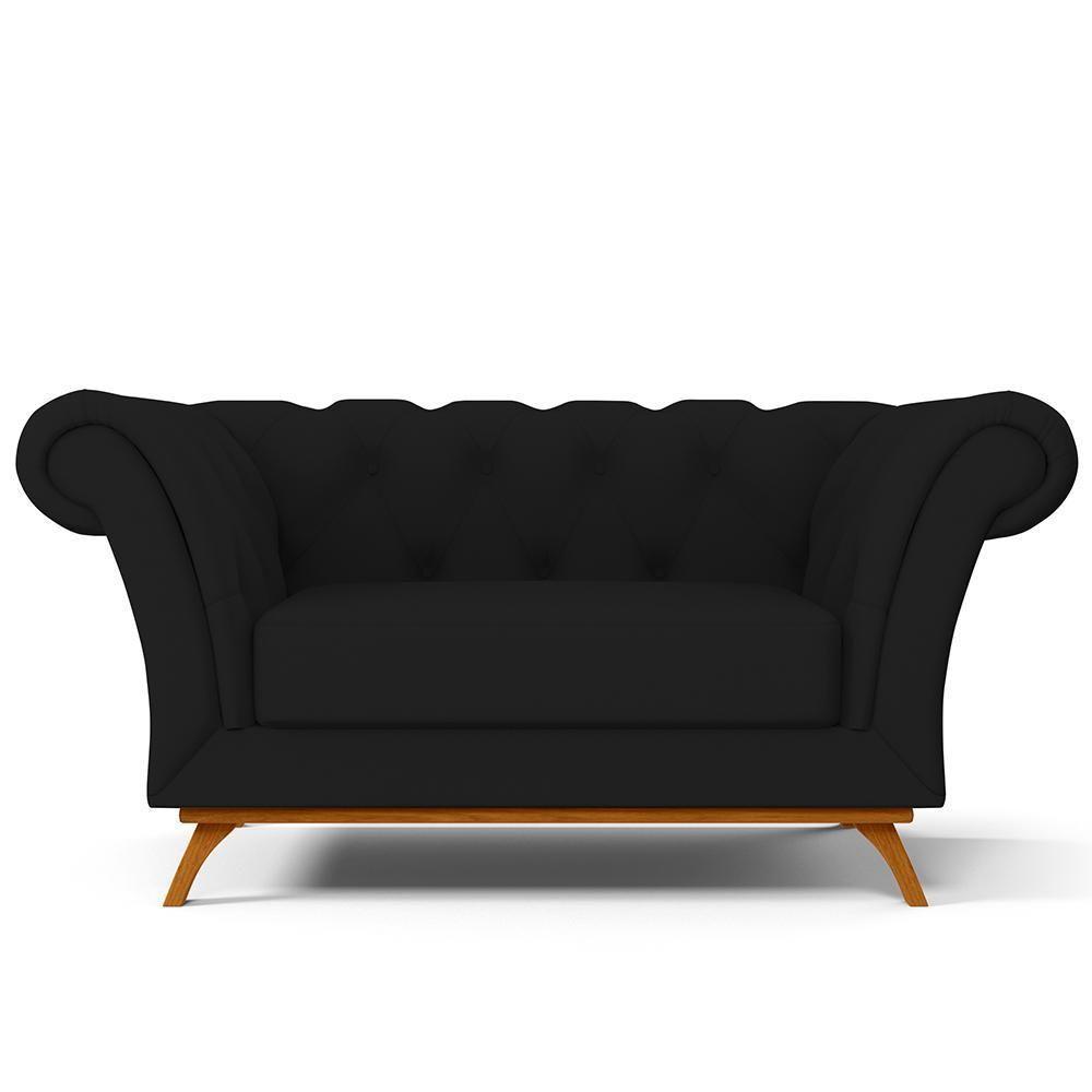 Sofá 2 Lugares Império 150 Cm Corano Preto C-05 - 6