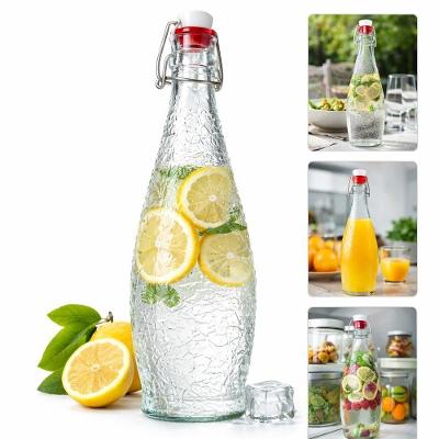 Garrafa Licoreira com Tampa Hermetica 950ML para Whisky Vinho Água Suco em Vidro