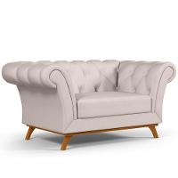 Sofá 2 Lugares Império 150 Cm Veludo Bege C-309 - 1