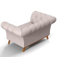 Sofá 2 Lugares Império 150 Cm Veludo Bege C-309 - 3