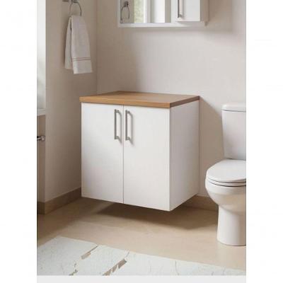 Gabinete para Banheiro Paris Suspenso 2 Portas MDF 60CM Amadeirado On Móveis