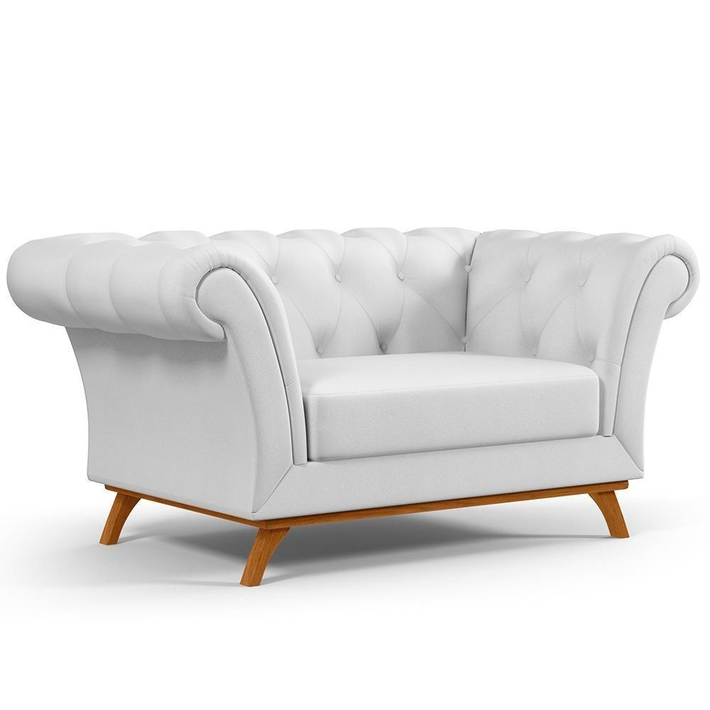 Sofá 2 Lugares Império 150 Cm Corano Branco C-12 - 1