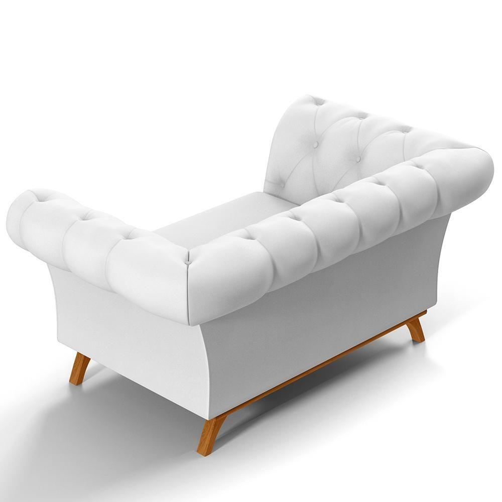 Sofá 2 Lugares Império 150 Cm Corano Branco C-12 - 3