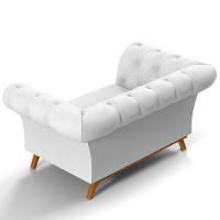 Sofá 2 Lugares Império 150 Cm Corano Branco C-12 - 3