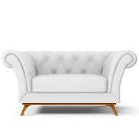 Sofá 2 Lugares Império 150 Cm Corano Branco C-12 - 6