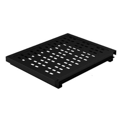 Ralo de Chão Ralo Linear 15x15 Grelha Preto com Alumínio Anodizado Mais de Casa 15CM