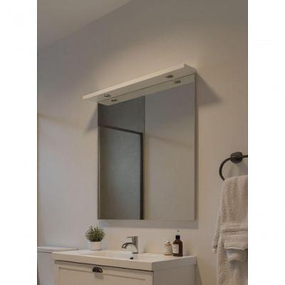 Espelho com Iluminação com Led 80cm Retangular Moldura MDF Pintura UV para Banheiro Branco On Móveis