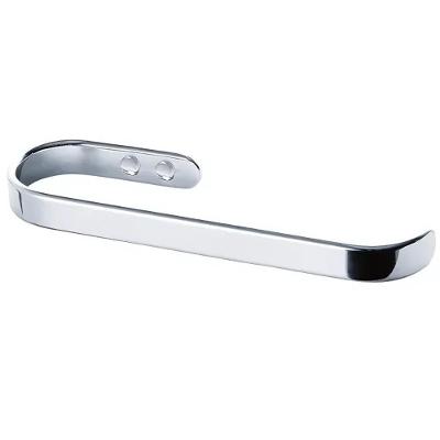 Porta Toalha Toalheiro de Parede Alumínio Polido Moderno 18cm Instalação Elegante Inox Mais de Casa