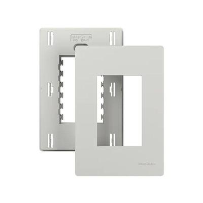 Placa para 3 Módulos Infiniti Plus Colors com Suporte 4x2 Branco Margirius