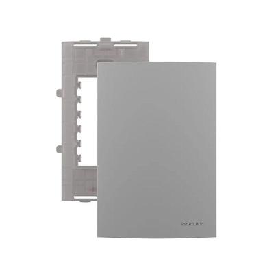 Placa Cega Sleek Colors com Suporte 4x2 Níquel Margirius