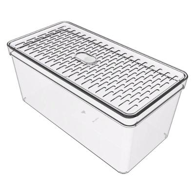 Organizador de Geladeira g Alta Capacidade Poliestireno Polipropileno Transparente Crippa